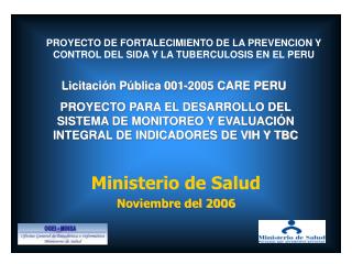 Ministerio de Salud Noviembre del 2006