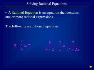 Solving Rational Equations