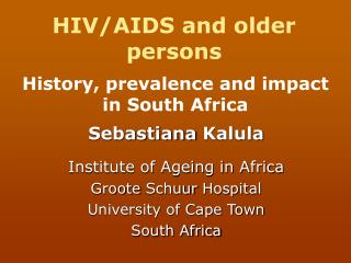 HIV/AIDS and older persons