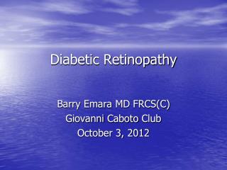 Diabetic Retinopathy