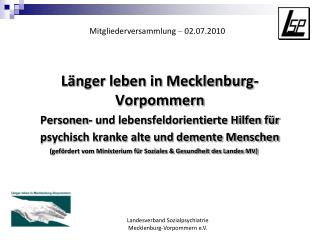 Länger leben in Mecklenburg-Vorpommern