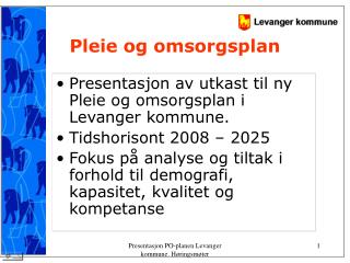 Pleie og omsorgsplan