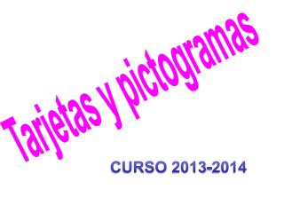 Tarjetas y pictogramas