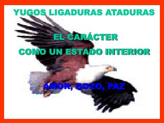 YUGOS LIGADURAS ATADURAS EL CARÁCTER COMO UN ESTADO INTERIOR AMOR, GOZO, PAZ