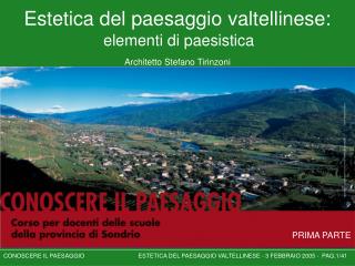 Estetica del paesaggio valtellinese: