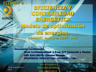 Modelo de optimización de energías. DÓMINET, auditores CDEC - INN.