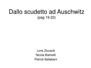 Dallo scudetto ad Auschwitz (pag 19-22)