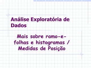 Análise Exploratória de Dados