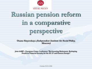 Russian pension reform in a comparative perspective