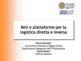 Reti e piattaforme per la logistica diretta e inversa