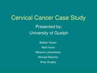 Cervical Cancer Case Study