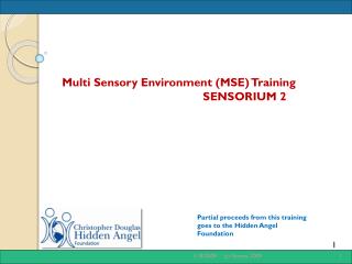Multi Sensory Environment (MSE ) Training 			SENSORIUM 2