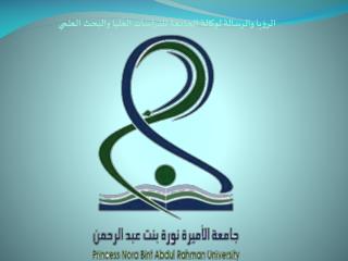 الرؤيا والرسالة لوكالة الجامعة للدراسات العليا والبحث العلمي