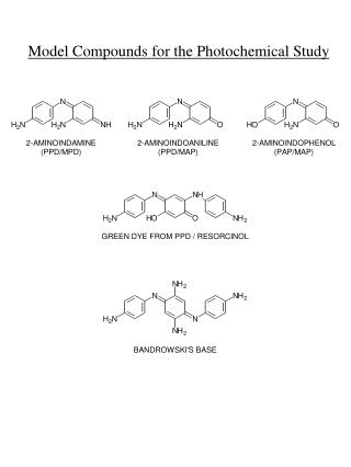 Model Compounds for the Photochemical Study