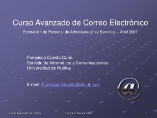 Curso Avanzado de Correo Electrónico