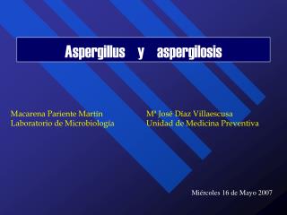 Aspergillus y aspergilosis