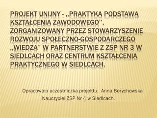 Opracowała uczestniczka projektu: Anna Borychowska