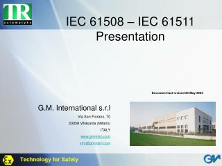 IEC 61508 – IEC 61511 Presentation