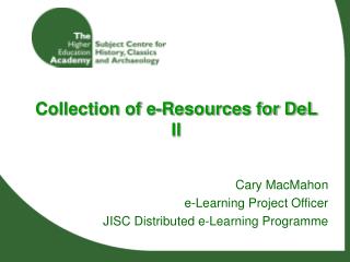 Collection of e-Resources for DeL II