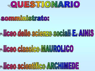 QUESTIONARIO