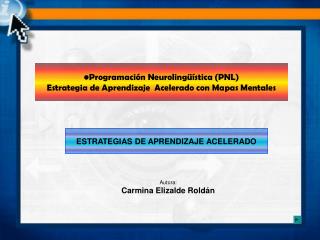 Programación Neurolingüística (PNL) Estrategia de Aprendizaje Acelerado con Mapas Mentales