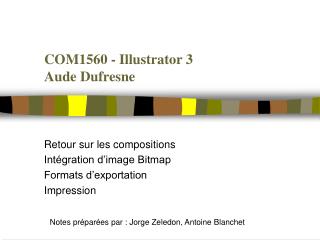 COM1560 - Illustrator 3 Aude Dufresne