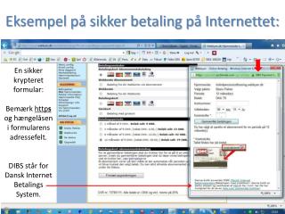 Eksempel på sikker betaling på Internettet: