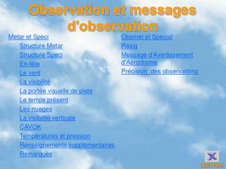 Observation et messages d'observation