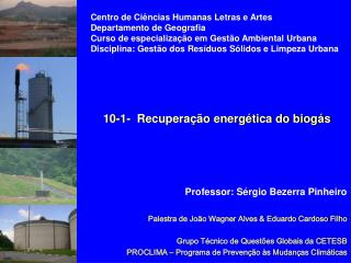 Palestra de João Wagner Alves &amp; Eduardo Cardoso Filho Grupo Técnico de Questões Globais da CETESB