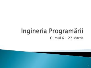 Ingineria Program ării