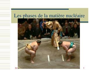 Les phases de la matière nucléaire