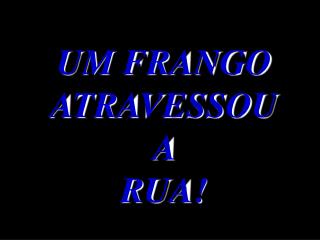 UM FRANGO ATRAVESSOU A RUA!