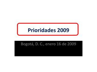 Prioridades 2009