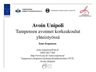 Avoin Unipoli Tampereen avoimet korkeakoulut yhteistyössä