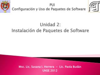 PUI Configuración y Uso de Paquetes de Software