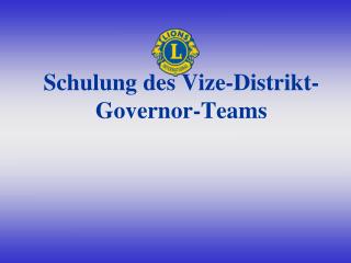 Schulung des Vize-Distrikt-Governor-Teams