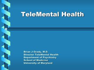 TeleMental Health