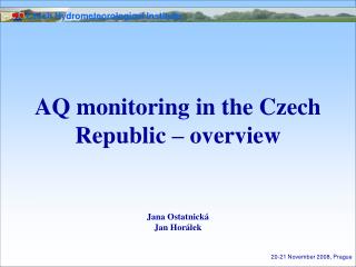 AQ monitoring in the Czech Republic – overview