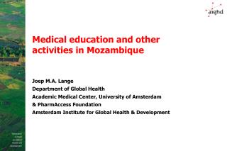 Medical education and other activities in Mozambique