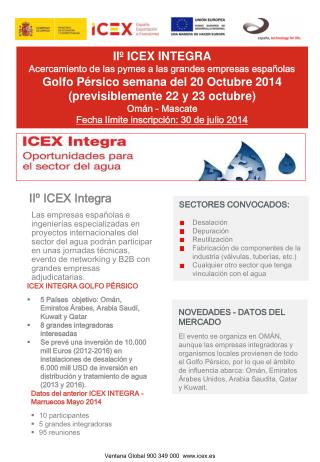 IIº ICEX INTEGRA Acercamiento de las pymes a las grandes empresas españolas