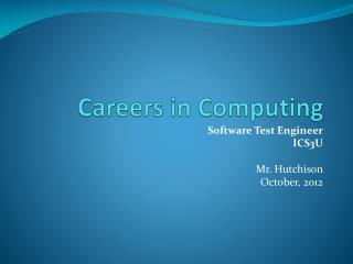 Careers in Computing