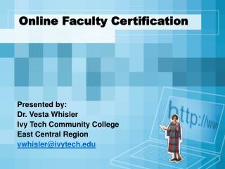 Online Faculty Certification