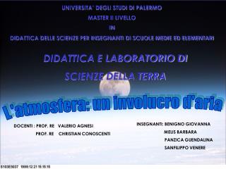 UNIVERSITA’ DEGLI STUDI DI PALERMO MASTER II LIVELLO IN