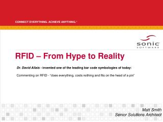 RFID – From Hype to Reality