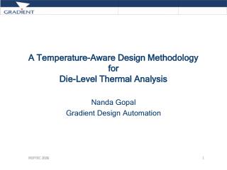 A Temperature-Aware Design Methodology for Die-Level Thermal Analysis