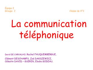 Le Téléphone