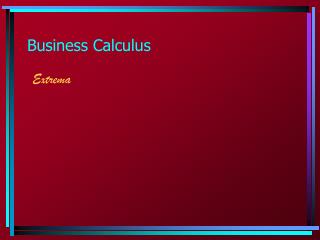 Business Calculus