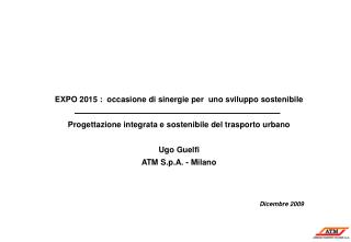 EXPO 2015 : occasione di sinergie per uno sviluppo sostenibile