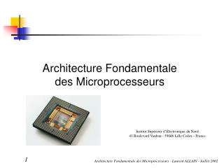 Architecture Fondamentale des Microprocesseurs