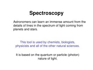 Spectroscopy